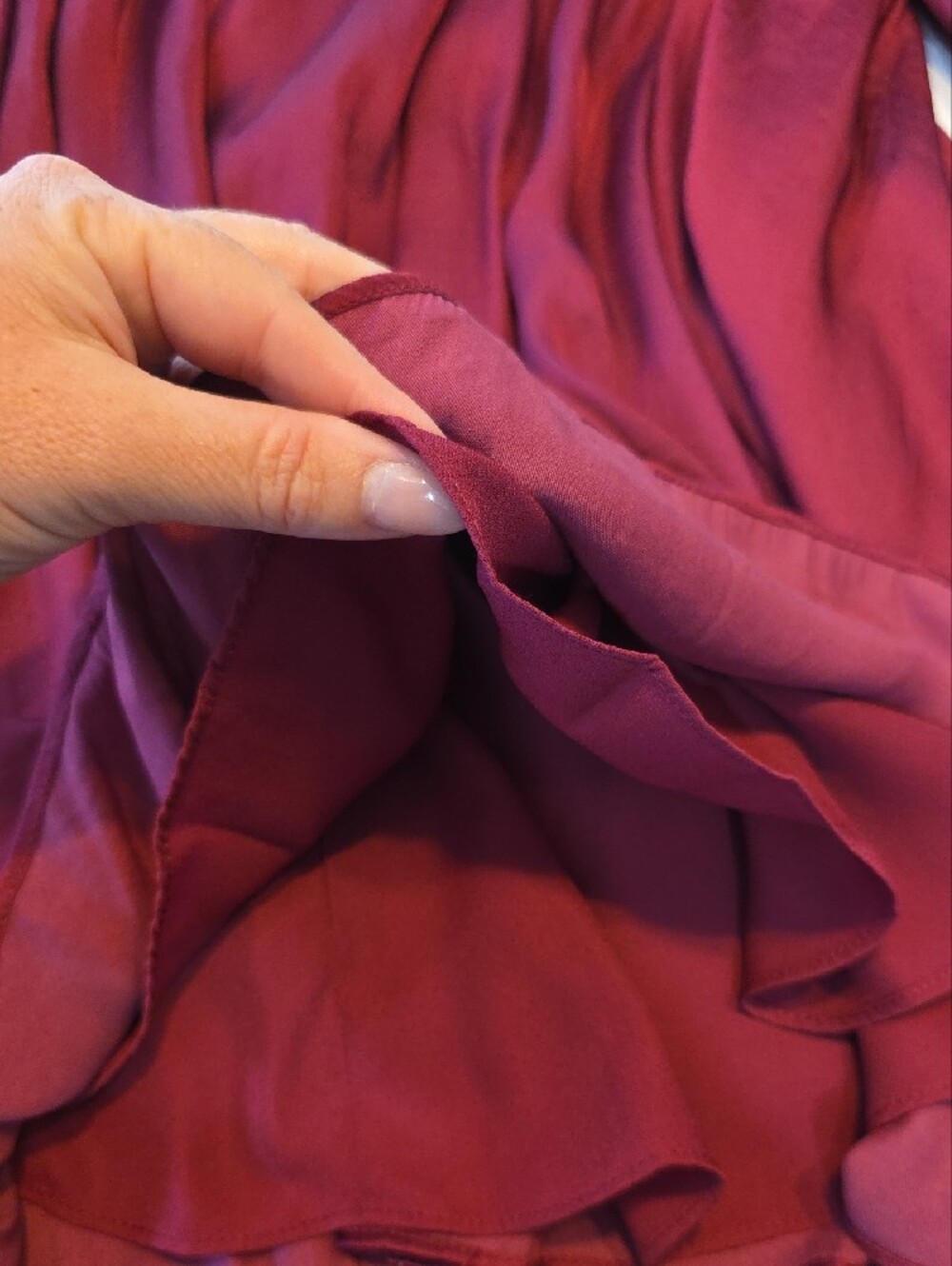 Bardot Claire Mini Dress Merlot Size 8 Medium Twist Front Wedding Guest Flare - Picture 12 of 17